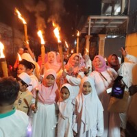 Pawai Obor & Santunan Yatim malam 1 Muharam 1447 H di Mushola Baiturahmah, Kamis 26 Juni 2025.